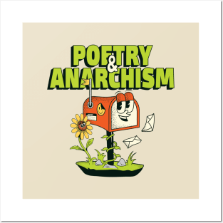 Poetry & Anarchism Beige T-shirt Posters and Art